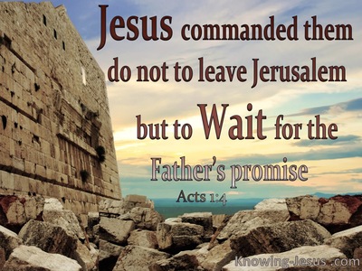 Acts 1:4 Do Not Leave Jerusalem But Wait (red)